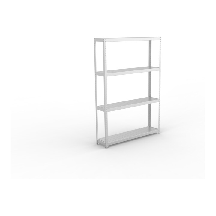 META SPEED-RACK Weitspannregal 2470x1700x400 mm in verzinkt mit 4 Fachebenen und Stahlpaneelen