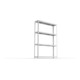 META SPEED-RACK Weitspannregal 2470x1700x400 mm in verzinkt mit 4 Fachebenen und Stahlpaneelen