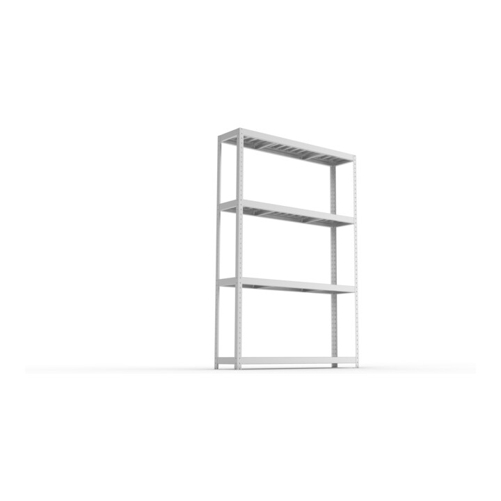 META SPEED-RACK Weitspannregal 2470x1700x400 mm in verzinkt mit 4 Fachebenen und Stahlpaneelen