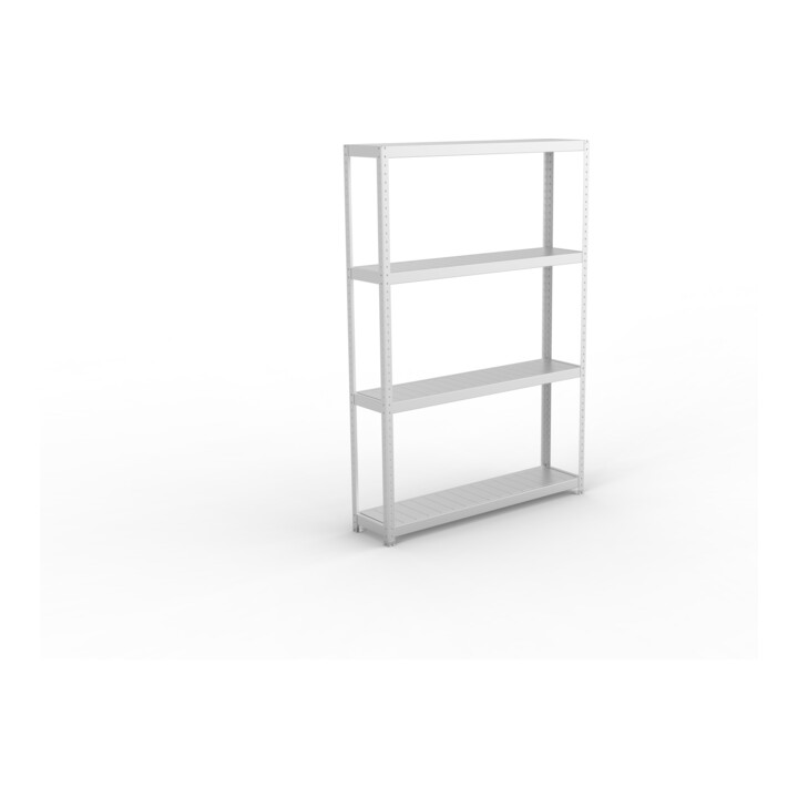 META SPEED-RACK Weitspannregal 2470x1700x400 mm in verzinkt mit 4 Fachebenen und Stahlpaneelen
