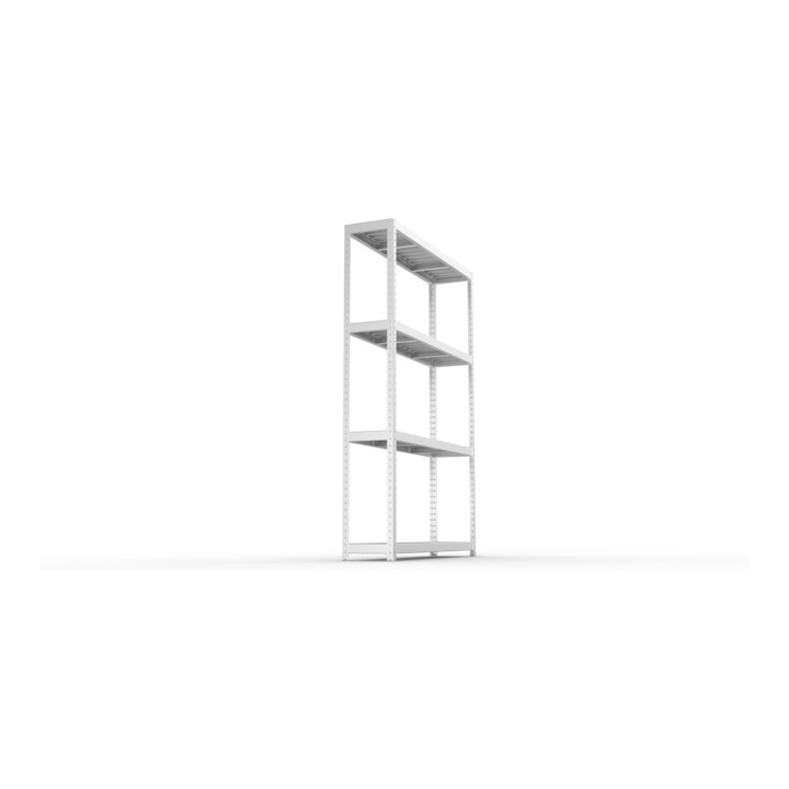 META SPEED-RACK Weitspannregal 2470x1700x400 mm in verzinkt mit 4 Fachebenen und Stahlpaneelen