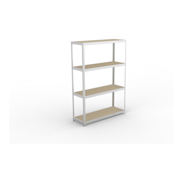 META SPEED-RACK Weitspannregal 2470x1700x600 mm in verzinkt mit 4 Fachebenen und Spanplatten
