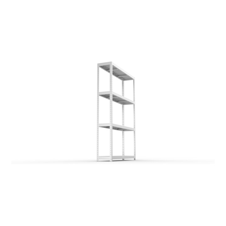 META SPEED-RACK Weitspannregal 2470x1700x600 mm in verzinkt mit 4 Fachebenen und Stahlpaneelen