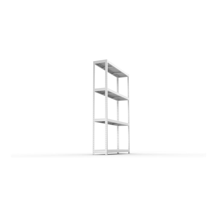 META SPEED-RACK Weitspannregal 2470x1700x600 mm in verzinkt mit 4 Fachebenen und Stahlpaneelen