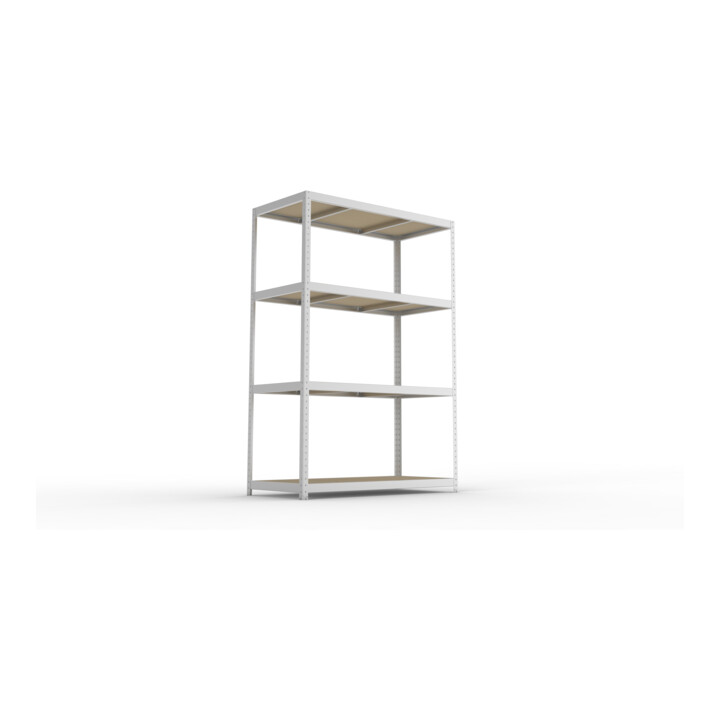 META SPEED-RACK Weitspannregal 2470x1700x800 mm in verzinkt mit 4 Fachebenen und Spanplatten
