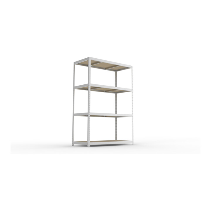 META SPEED-RACK Weitspannregal 2470x1700x800 mm in verzinkt mit 4 Fachebenen und Spanplatten