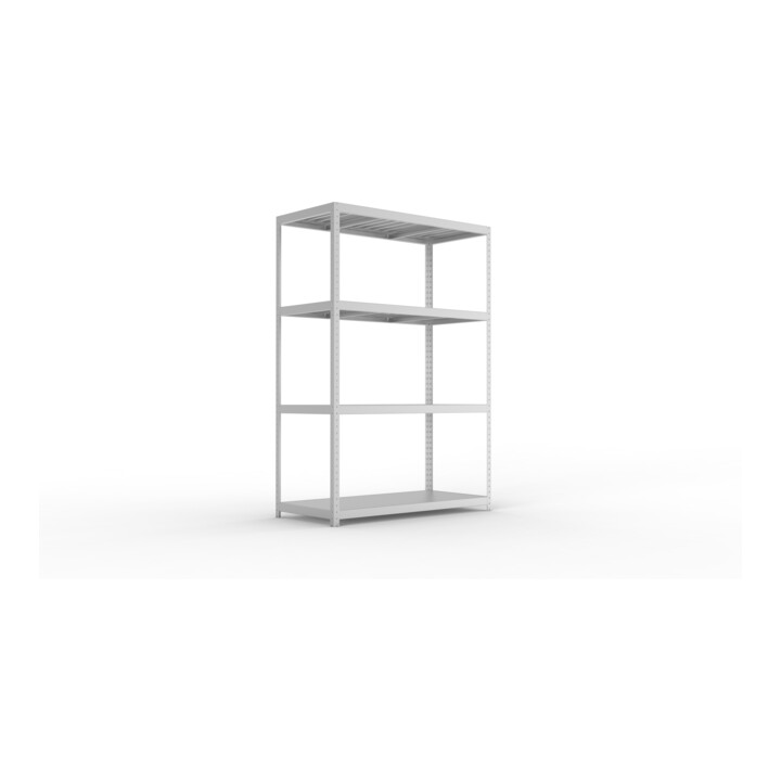 META SPEED-RACK Weitspannregal 2470x1700x800 mm in verzinkt mit 4 Fachebenen und Stahlpaneelen