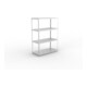 META SPEED-RACK Weitspannregal 2470x1700x800 mm in verzinkt mit 4 Fachebenen und Stahlpaneelen