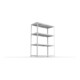META SPEED-RACK Weitspannregal 2470x1700x800 mm in verzinkt mit 4 Fachebenen und Stahlpaneelen