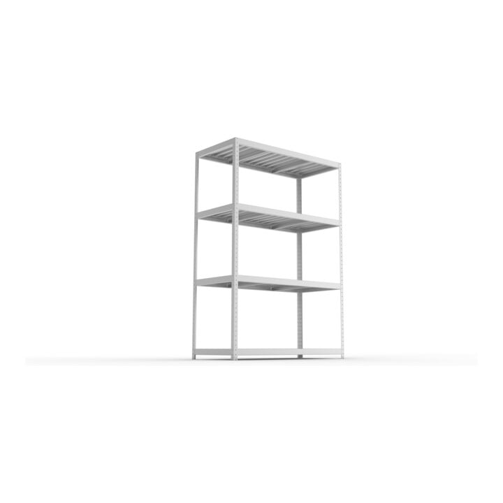 META SPEED-RACK Weitspannregal 2470x1700x800 mm in verzinkt mit 4 Fachebenen und Stahlpaneelen