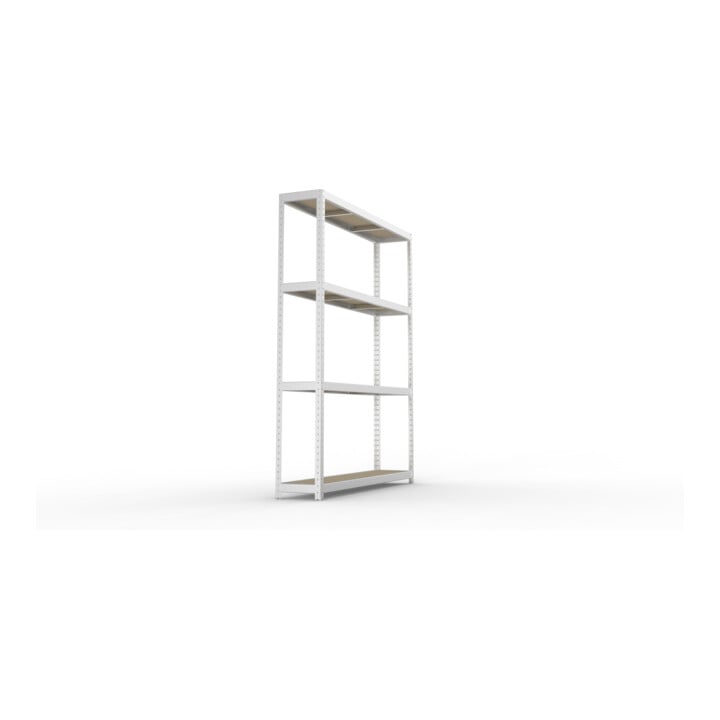 META SPEED-RACK Weitspannregal 2470x2000x400 mm in verzinkt mit 4 Fachebenen und Spanplatten