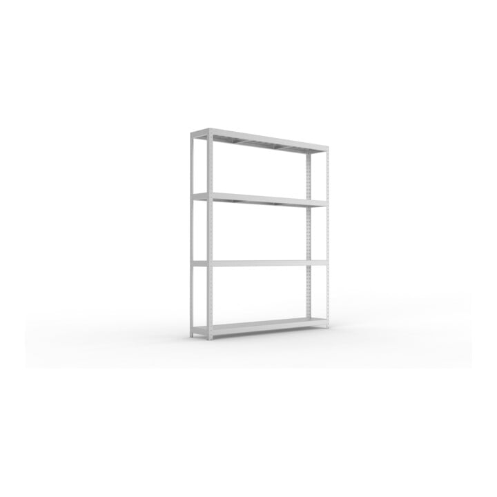 META SPEED-RACK Weitspannregal 2470x2000x400 mm in verzinkt mit 4 Fachebenen und Stahlpaneelen