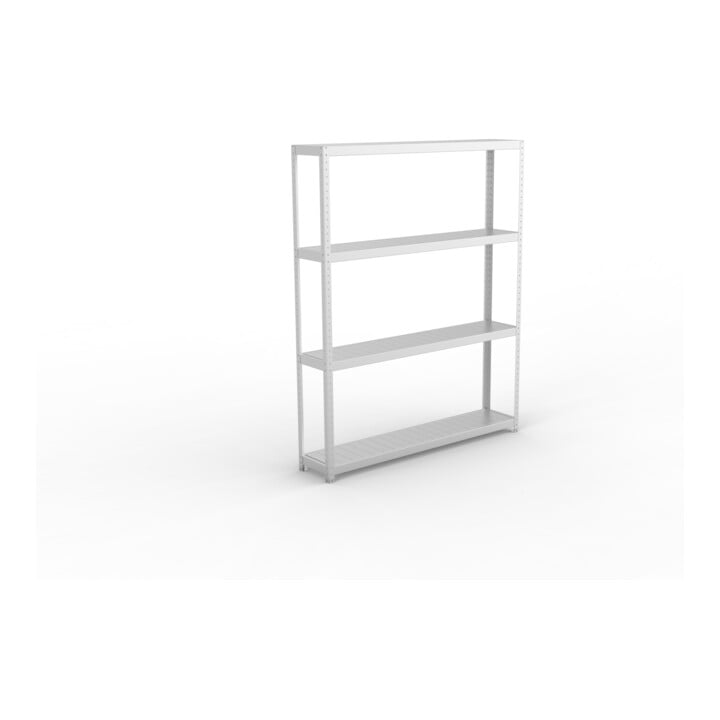 META SPEED-RACK Weitspannregal 2470x2000x400 mm in verzinkt mit 4 Fachebenen und Stahlpaneelen