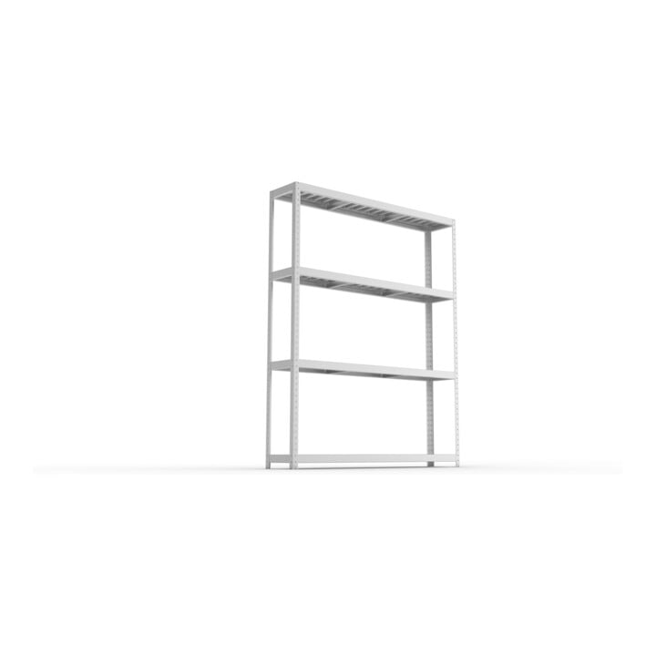 META SPEED-RACK Weitspannregal 2470x2000x400 mm in verzinkt mit 4 Fachebenen und Stahlpaneelen