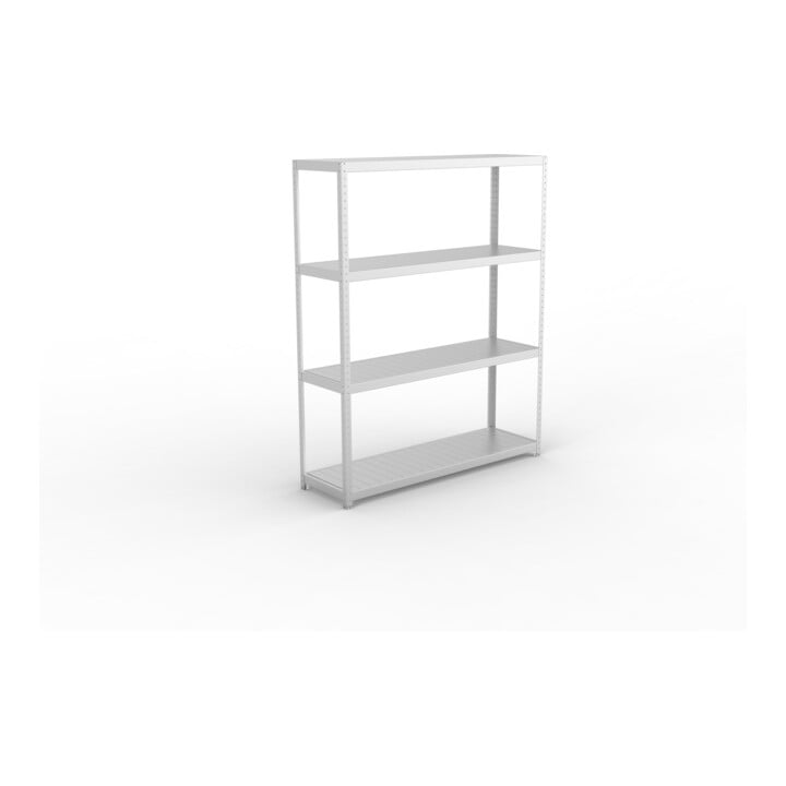 META SPEED-RACK Weitspannregal 2470x2000x600 mm in verzinkt mit 4 Fachebenen und Stahlpaneelen