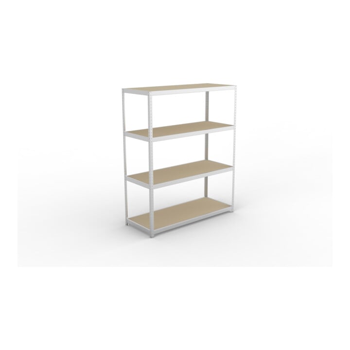 META SPEED-RACK Weitspannregal 2470x2000x800 mm in verzinkt mit 4 Fachebenen und Spanplatten