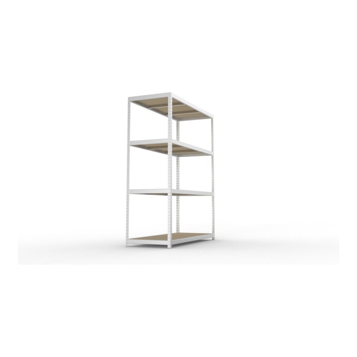 META SPEED-RACK Weitspannregal 2470x2000x800 mm in verzinkt mit 4 Fachebenen und Spanplatten