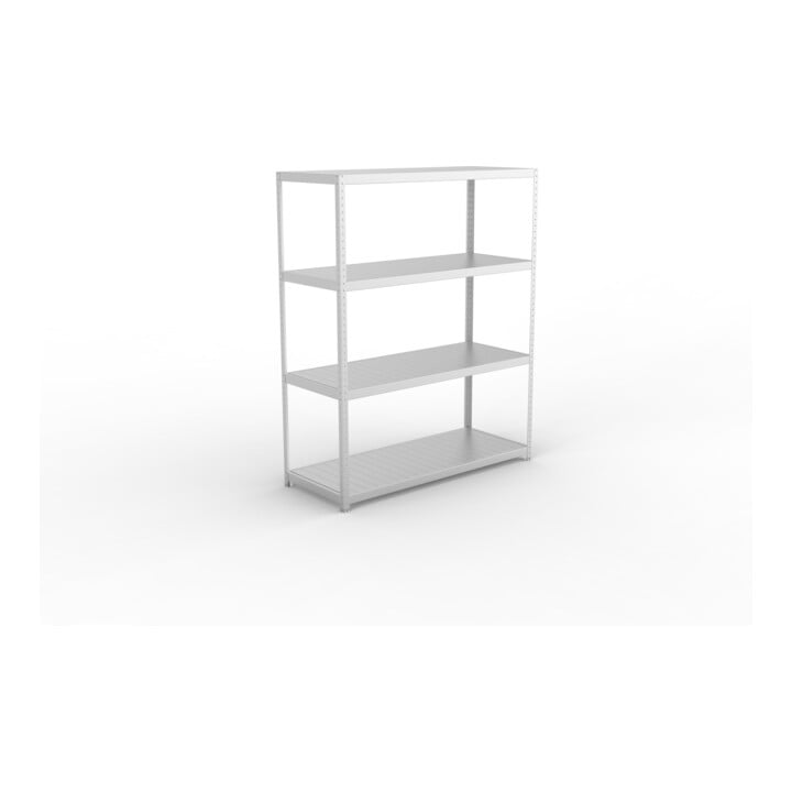 META SPEED-RACK Weitspannregal 2470x2000x800 mm in verzinkt mit 4 Fachebenen und Stahlpaneelen