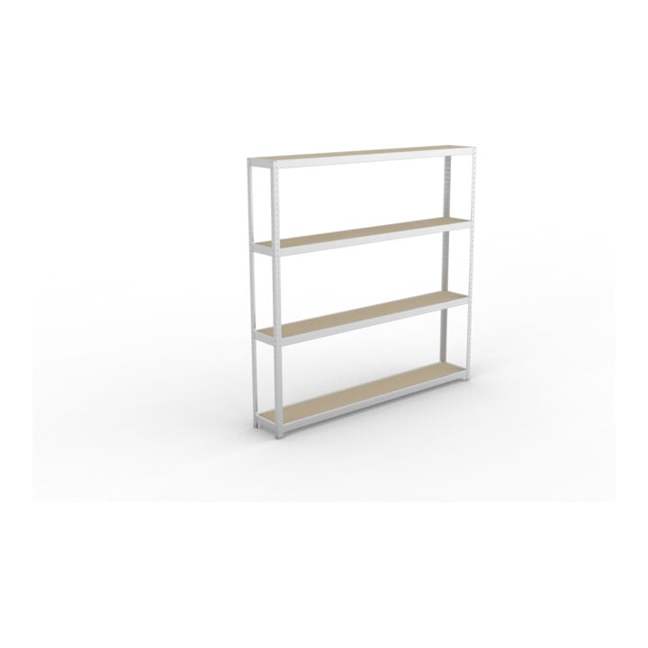 META SPEED-RACK Weitspannregal 2470x2500x400 mm in verzinkt mit 4 Fachebenen und Spanplatten
