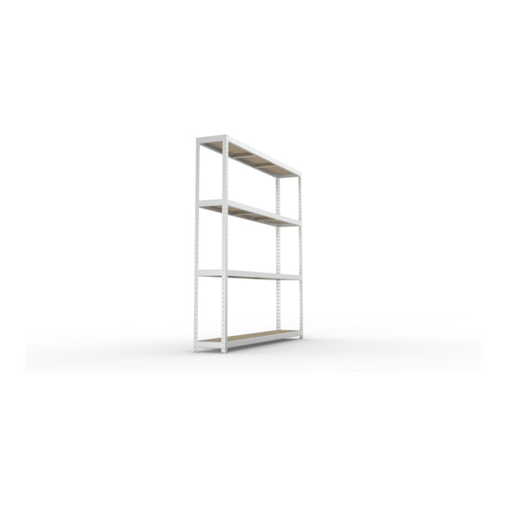 META SPEED-RACK Weitspannregal 2470x2500x400 mm in verzinkt mit 4 Fachebenen und Spanplatten