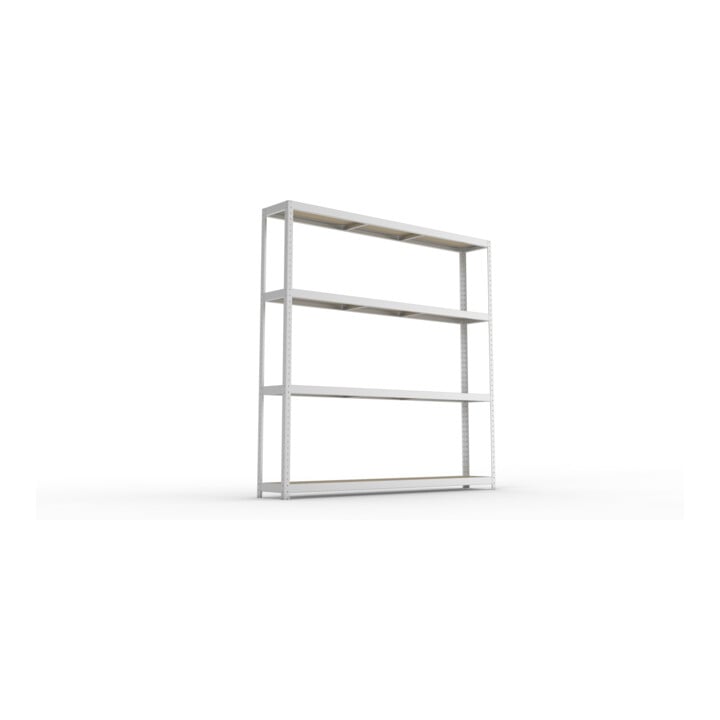 META SPEED-RACK Weitspannregal 2470x2500x400 mm in verzinkt mit 4 Fachebenen und Spanplatten