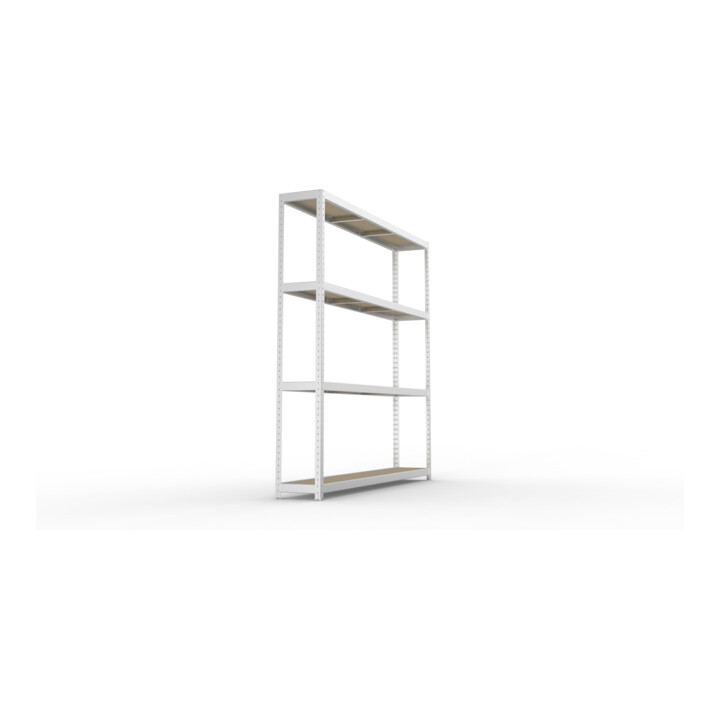META SPEED-RACK Weitspannregal 2470x2500x400 mm in verzinkt mit 4 Fachebenen und Spanplatten