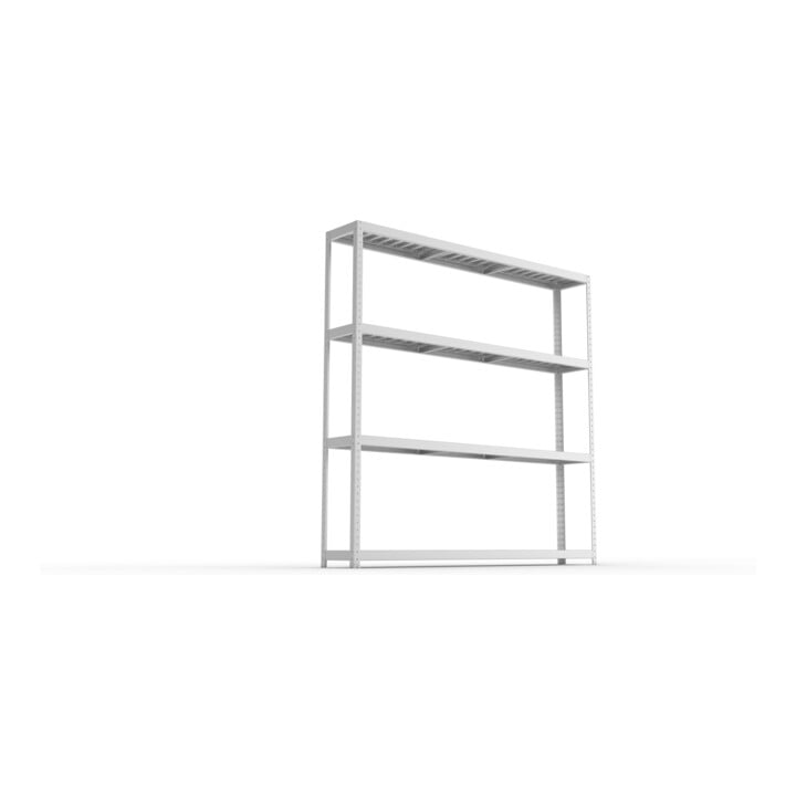 META SPEED-RACK Weitspannregal 2470x2500x400 mm in verzinkt mit 4 Fachebenen und Stahlpaneelen