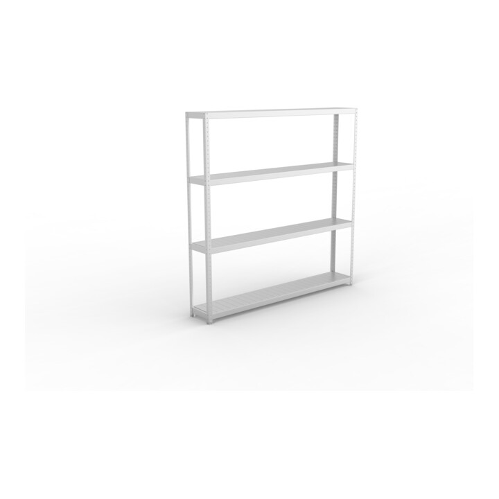 META SPEED-RACK Weitspannregal 2470x2500x400 mm in verzinkt mit 4 Fachebenen und Stahlpaneelen