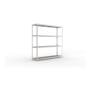 META SPEED-RACK Weitspannregal 2470x2500x600 mm in verzinkt mit 4 Fachebenen und Spanplatten