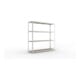 META SPEED-RACK Weitspannregal 2470x2500x600 mm in verzinkt mit 4 Fachebenen und Spanplatten