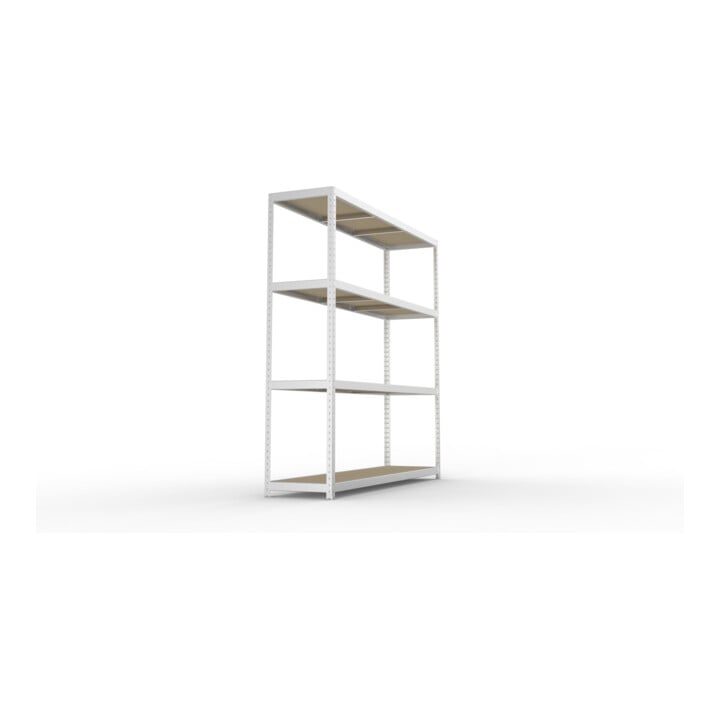 META SPEED-RACK Weitspannregal 2470x2500x600 mm in verzinkt mit 4 Fachebenen und Spanplatten