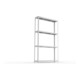 META SPEED-RACK Weitspannregal 2970x1700x400 mm in verzinkt mit 4 Fachebenen und Stahlpaneelen