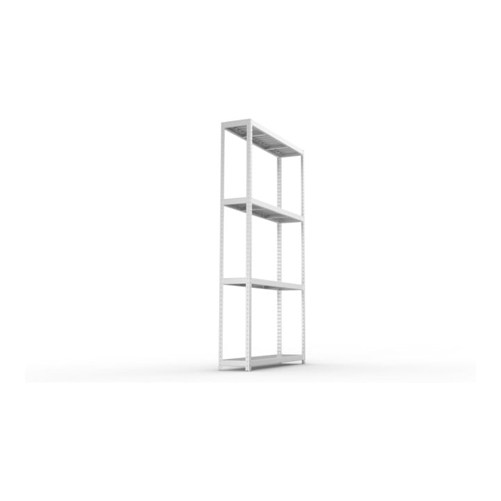 META SPEED-RACK Weitspannregal 2970x1700x400 mm in verzinkt mit 4 Fachebenen und Stahlpaneelen
