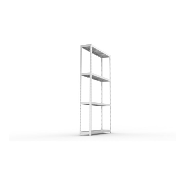 META SPEED-RACK Weitspannregal 2970x1700x400 mm in verzinkt mit 4 Fachebenen und Stahlpaneelen
