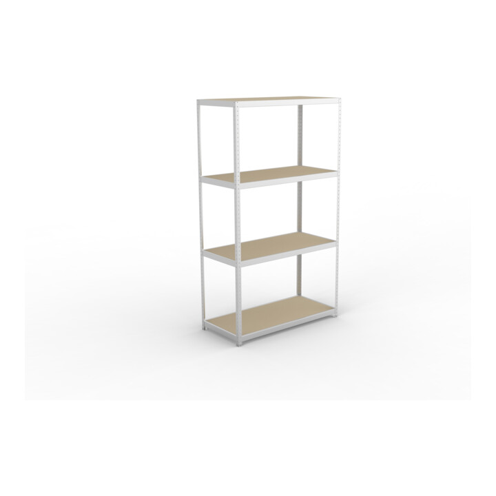 META SPEED-RACK Weitspannregal 2970x1700x800 mm in verzinkt mit 4 Fachebenen und Spanplatten