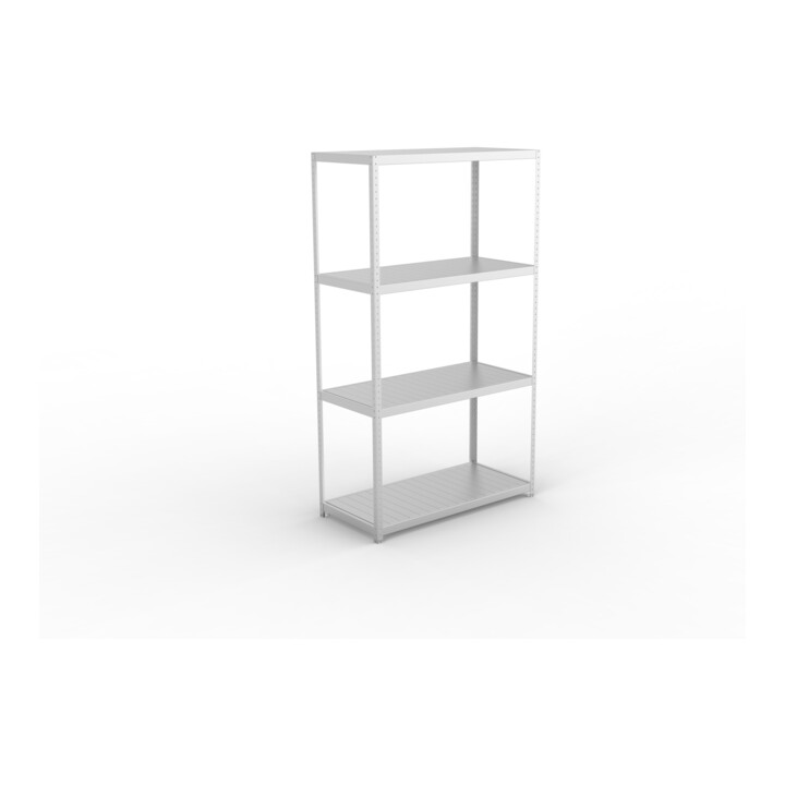 META SPEED-RACK Weitspannregal 2970x1700x800 mm in verzinkt mit 4 Fachebenen und Stahlpaneelen