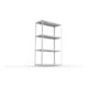 META SPEED-RACK Weitspannregal 2970x1700x800 mm in verzinkt mit 4 Fachebenen und Stahlpaneelen