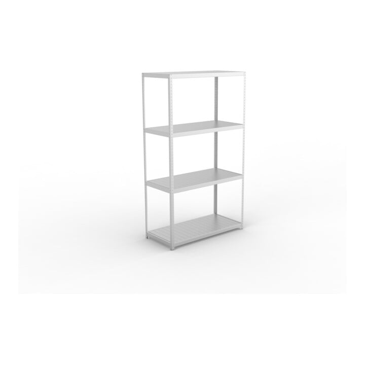 META SPEED-RACK Weitspannregal 2970x1700x800 mm in verzinkt mit 4 Fachebenen und Stahlpaneelen
