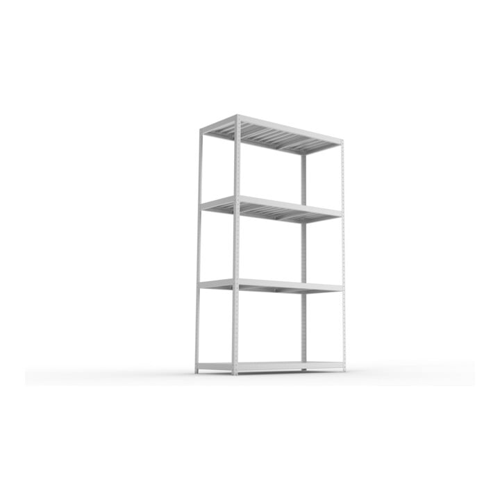 META SPEED-RACK Weitspannregal 2970x1700x800 mm in verzinkt mit 4 Fachebenen und Stahlpaneelen