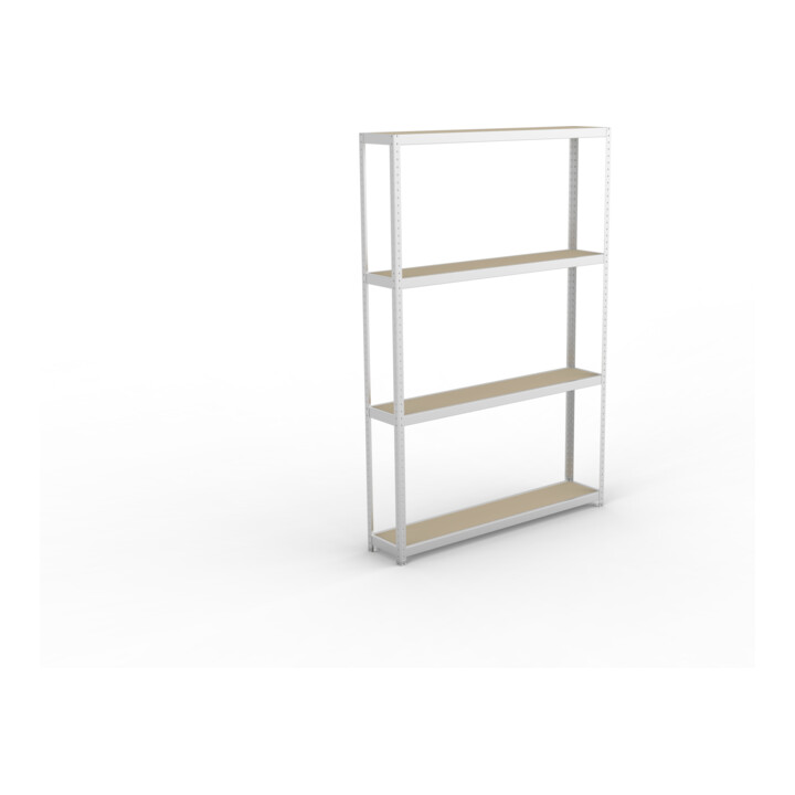 META SPEED-RACK Weitspannregal 2970x2000x400 mm in verzinkt mit 4 Fachebenen und Spanplatten