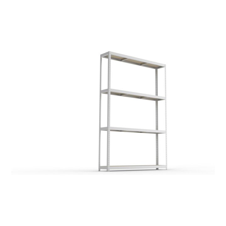 META SPEED-RACK Weitspannregal 2970x2000x400 mm in verzinkt mit 4 Fachebenen und Spanplatten