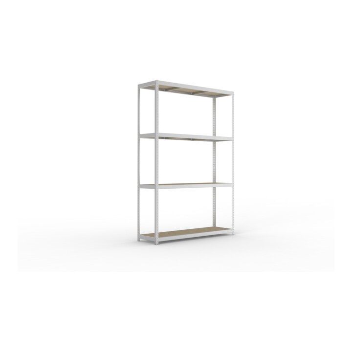 META SPEED-RACK Weitspannregal 2970x2000x600 mm in verzinkt mit 4 Fachebenen und Spanplatten