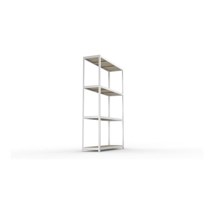 META SPEED-RACK Weitspannregal 2970x2000x600 mm in verzinkt mit 4 Fachebenen und Spanplatten