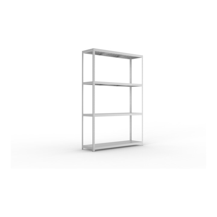 META SPEED-RACK Weitspannregal 2970x2000x600 mm in verzinkt mit 4 Fachebenen und Stahlpaneelen