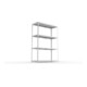 META SPEED-RACK Weitspannregal 2970x2000x800 mm in verzinkt mit 4 Fachebenen und Stahlpaneelen