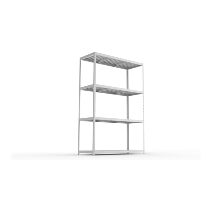 META SPEED-RACK Weitspannregal 2970x2000x800 mm in verzinkt mit 4 Fachebenen und Stahlpaneelen