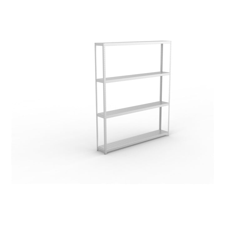 META SPEED-RACK Weitspannregal 2970x2500x400 mm in verzinkt mit 4 Fachebenen und Stahlpaneelen