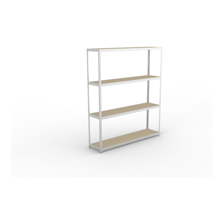 META SPEED-RACK Weitspannregal 2970x2500x600 mm in verzinkt mit 4 Fachebenen und Spanplatten