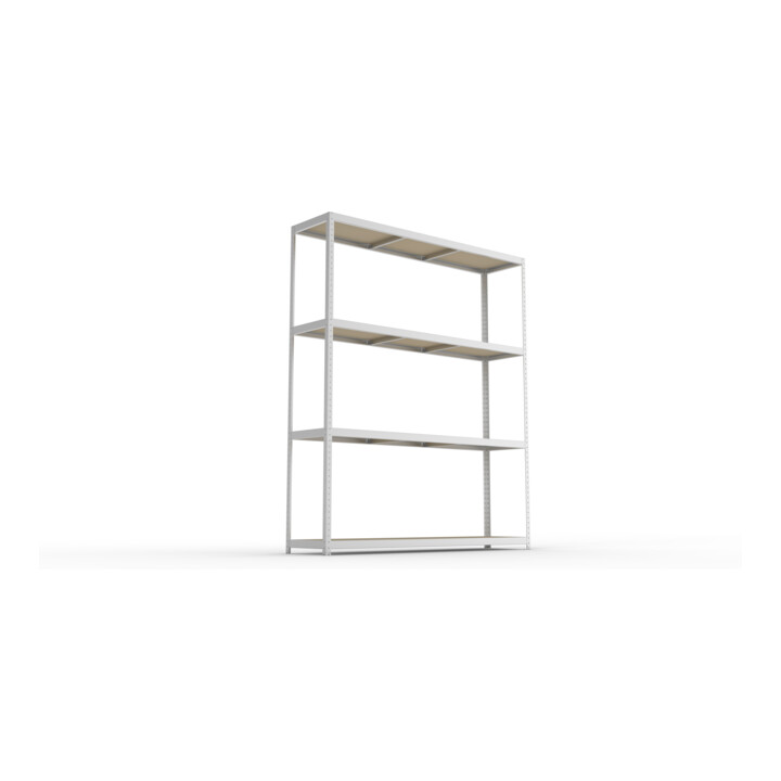META SPEED-RACK Weitspannregal 2970x2500x600 mm in verzinkt mit 4 Fachebenen und Spanplatten