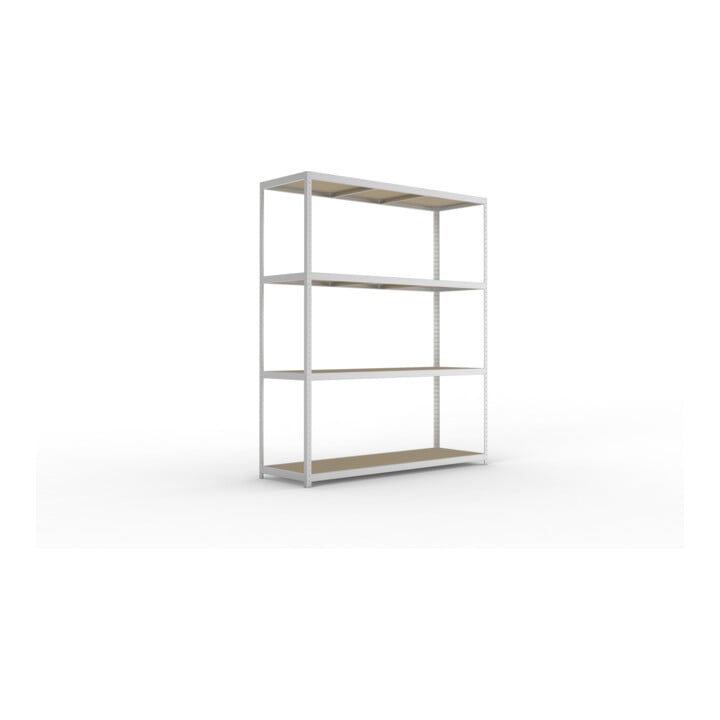 META SPEED-RACK Weitspannregal 2970x2500x800 mm in verzinkt mit 4 Fachebenen und Spanplatten